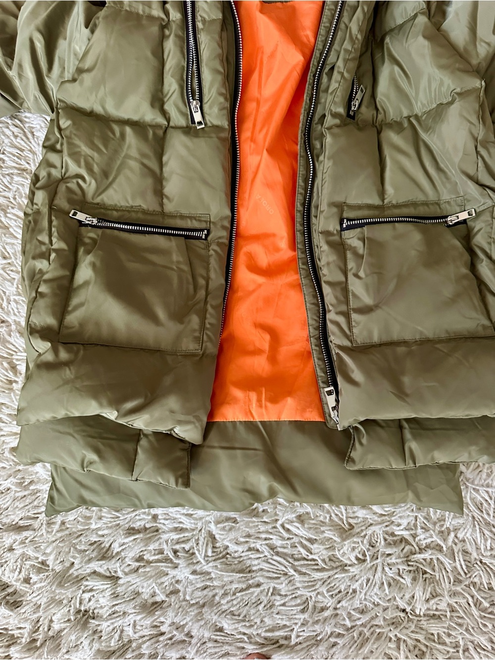Kids Unisex Orolay green winter puffer coat - Picture 7 of 7